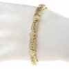 341b Bransoletka elegancka złota 16+2cm pozłacana 14k wzór grecki